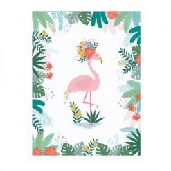 Lilipinso Cadres Et Albums Photos Affiche Enfant Encadrée Flamingo En Papier Multicolore