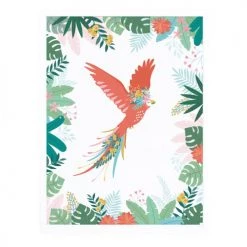 Lilipinso Cadres Et Albums Photos Affiche Enfant Encadrée Perroquet En Papier Multicolore