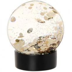 Maisons Du Monde Cloches Et Verrerie Boule à Neige Noire Et Dorée