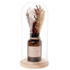 Maisons Du Monde Cloches Et Verrerie Bouquet De Fleurs Sous Cloche En Verre H29