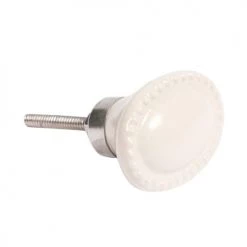 Maisons Du Monde Boutons Et Déco De Porte Bouton De Porte Cadeuil Ovale Crème - Lot De 4