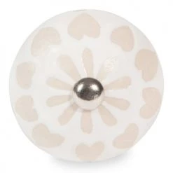 Maisons Du Monde Boutons Et Déco De Porte Bouton De Porte En Faïence Blanche Et Crème - Lot De 4 -Décoration de porte Soldes bouton de porte en faience blanche et creme 1000 4 27 170956 3