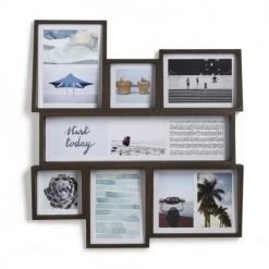 Umbra Pêle-mêle Photos Cadre Edge Multi Wall Noyer Pour 11 Photos -Décoration de porte Soldes cadre edge multi wall noyer pour 11 photos 3