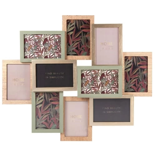 Maisons Du Monde Cadres Et Albums Photos Cadre Multivues 10 Photos Vert, Doré Et Beige 58x49 1 Maisons Du Monde Cadres Et Albums Photos Cadre Multivues 10 Photos Vert, Doré Et Beige 58x49
