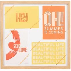 Maisons Du Monde Cadres Et Albums Photos Cadre Multivues 4 Photos Blanc Et Marron 31x30 - Lot De 2