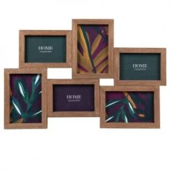 Maisons Du Monde Cadres Et Albums Photos Cadre Multivues 6 Photos Marron 46x31