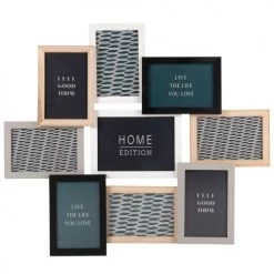 Maisons Du Monde Cadres Et Albums Photos Cadre Multivues 9 Photos En Châtaignier 57x50