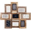 Maisons Du Monde Cadres Et Albums Photos Cadre Multivues 9 Photos Gravé Marron Et Noir 66x57