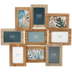 Maisons Du Monde Cadres Et Albums Photos Cadre Multivues 9 Photos Marron 52x59
