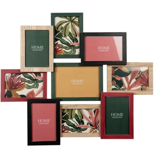 Maisons Du Monde Cadres Et Albums Photos Cadre Multivues 9 Photos Vert, Rouge, Bleu Et Marron 58x50 1 Maisons Du Monde Cadres Et Albums Photos Cadre Multivues 9 Photos Vert, Rouge, Bleu Et Marron 58x50