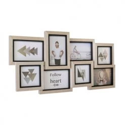 EMDE Cadres Et Albums Photos Cadre Multivues Liserés 8 Photos En Bois Noir -Décoration de porte Soldes cadre multivues liseres 8 photos en bois noir 1