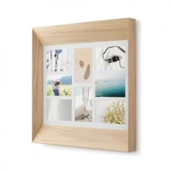 Umbra Cadres Et Albums Photos Cadre Mural Multivues Pour 8 Photos 10x15cm à Fixer, En Bois Naturel -Décoration de porte Soldes cadre mural multivues pour 8 photos 10x15cm a fixer en bois naturel 2