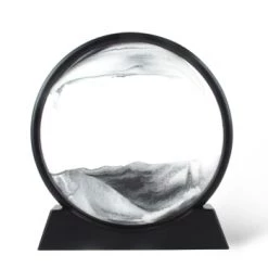 Zen'Arôme Bustes Et Statues Cadre Paysage 3D Sable D25cm Encre -Décoration de porte Soldes cadre paysage 3d sable d25cm encre 3