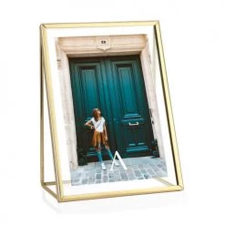 Wadiga Cadres Et Albums Photos Cadre Photo à Poser Métal Doré 13x5x18cm