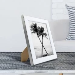 Ceanothe Cadres Et Albums Photos Cadre Photo Acier 18x24 Cm Résine Recyclée -Décoration de porte Soldes cadre photo acier 18x24 cm resine recyclee 9