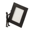 LANADECO Cadres Et Albums Photos Cadre Photo Alu Marbre Noir H25cm