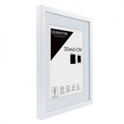 Ceanothe Cadres Et Albums Photos Cadre Photo Blanc 30x40 Cm Bois Reconstitué -Décoration de porte Soldes cadre photo blanc 30x40 cm bois reconstitue 10