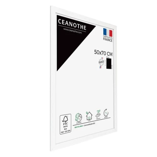Ceanothe Cadres Et Albums Photos Cadre Photo Blanc 50x70 Cm Avec Verre Synthétique Bois Reconstitué 5 Ceanothe Cadres Et Albums Photos Cadre Photo Blanc 50x70 Cm Avec Verre Synthétique Bois Reconstitué – Image 5