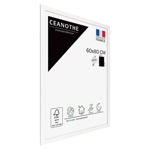 Ceanothe Cadres Et Albums Photos Cadre Photo Blanc 60x80 Cm Avec Verre Synthétique Bois Reconstitué 2 Ceanothe Cadres Et Albums Photos Cadre Photo Blanc 60x80 Cm Avec Verre Synthétique Bois Reconstitué – Image 2