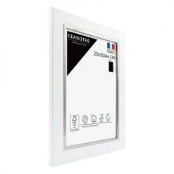 Ceanothe Cadres Et Albums Photos Cadre Photo Blanc Acier 20x30 Cm Bois Massif -Décoration de porte Soldes cadre photo blanc acier 20x30 cm bois massif 4