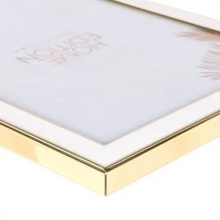 Maisons Du Monde Cadres Et Albums Photos Cadre Photo Blanc Et Doré 15x20 -Décoration de porte Soldes cadre photo blanc et dore 15x20 1000 6 34 213849 3