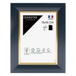 Ceanothe Cadres Et Albums Photos Cadre Photo Bleu Doré 13x18 Cm Résine Recyclée