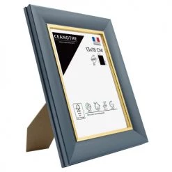 Ceanothe Cadres Et Albums Photos Cadre Photo Bleu Doré 13x18 Cm Résine Recyclée -Décoration de porte Soldes cadre photo bleu dore 13x18 cm resine recyclee 4