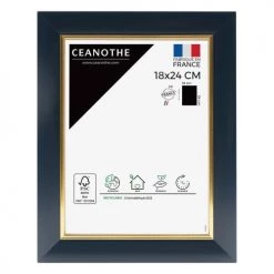 Ceanothe Cadres Et Albums Photos Cadre Photo Bleu Doré 18x24 Cm Résine Recyclée