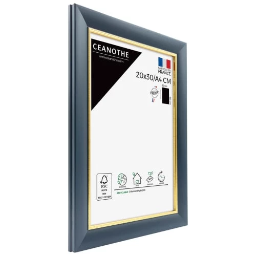 Ceanothe Cadres Et Albums Photos Cadre Photo Bleu Doré 20x30 Cm Résine Recyclée 5 Ceanothe Cadres Et Albums Photos Cadre Photo Bleu Doré 20x30 Cm Résine Recyclée – Image 5