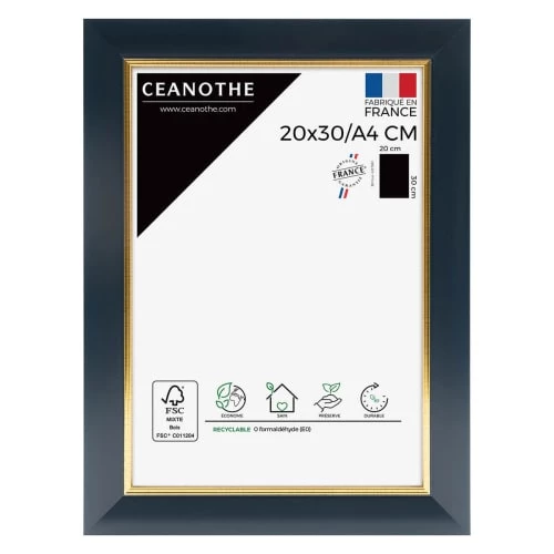 Ceanothe Cadres Et Albums Photos Cadre Photo Bleu Doré 20x30 Cm Résine Recyclée 1 Ceanothe Cadres Et Albums Photos Cadre Photo Bleu Doré 20x30 Cm Résine Recyclée