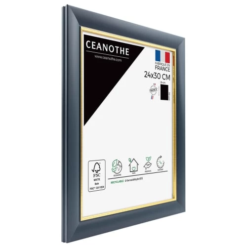 Ceanothe Cadres Et Albums Photos Cadre Photo Bleu Doré 24x30 Cm Résine Recyclée 2 Ceanothe Cadres Et Albums Photos Cadre Photo Bleu Doré 24x30 Cm Résine Recyclée – Image 2