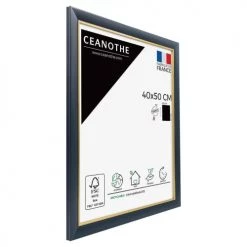 Ceanothe Cadres Et Albums Photos Cadre Photo Bleu Doré 40x50 Cm Résine Recyclée -Décoration de porte Soldes cadre photo bleu dore 40x50 cm resine recyclee 4