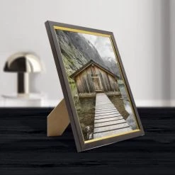 Ceanothe Cadres Et Albums Photos Cadre Photo Bois Doré Résine Plastique 18x24 -Décoration de porte Soldes cadre photo bois dore resine plastique 18x24 4