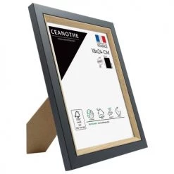 Ceanothe Cadres Et Albums Photos Cadre Photo Bois Noir 18x24 Cm Résine Recyclée -Décoration de porte Soldes cadre photo bois noir 18x24 cm resine recyclee 4