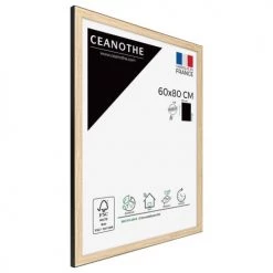 Ceanothe Cadres Et Albums Photos Cadre Photo Bois Noir 60x80 Cm Avec Verre Synthétique Résine Recyclée -Décoration de porte Soldes cadre photo bois noir 60x80 cm avec verre synthetique resine recyclee 4