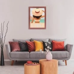 Ceanothe Cadres Et Albums Photos Cadre Photo Bois Reconstitué Terracotta 30x40 Cm -Décoration de porte Soldes cadre photo bois reconstitue terracotta 30x40 cm 3