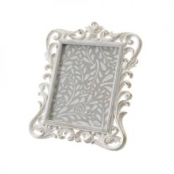 Wadiga Cadres Et Albums Photos Cadre Photo Classique En Polypropylène Blanc Et Doré - 31.5x2x38cm