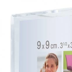 Ceanothe Cadres Et Albums Photos Cadre Photo Cube Cristal Plexiglas® 9x9 -Décoration de porte Soldes cadre photo cube cristal plexiglas 9x9 4