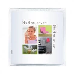 Ceanothe Cadres Et Albums Photos Cadre Photo Cube Cristal Plexiglas® 9x9 -Décoration de porte Soldes cadre photo cube cristal plexiglas 9x9 5