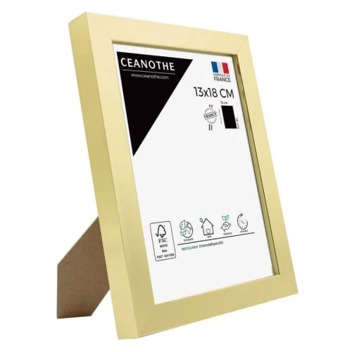 Ceanothe Cadres Et Albums Photos Cadre Photo Doré 13x18 Cm Résine Recyclée 5 Ceanothe Cadres Et Albums Photos Cadre Photo Doré 13x18 Cm Résine Recyclée – Image 5