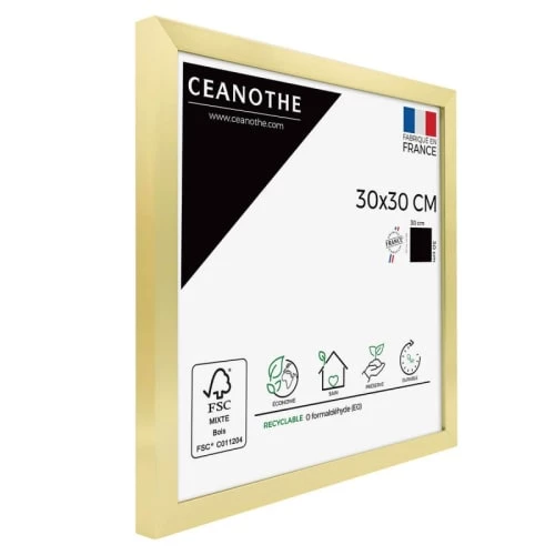 Ceanothe Cadres Et Albums Photos Cadre Photo Doré 30x30 Cm Résine Recyclée 2 Ceanothe Cadres Et Albums Photos Cadre Photo Doré 30x30 Cm Résine Recyclée – Image 2