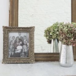 Maison Tilleul Cadres Et Albums Photos Cadre Photo Double Sens Baroque Gris -Décoration de porte Soldes cadre photo double sens baroque gris 2