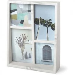 Umbra Cadres Et Albums Photos Cadre Photo En Résine Effet Marbre 4 Vues Edge