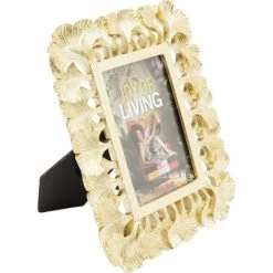 Kare Design Cadres Et Albums Photos Cadre Photo Feuilles De Ginkgo En Polyrésine Dorée 26x21 -Décoration de porte Soldes cadre photo feuilles de ginkgo en polyresine doree 26x21 4