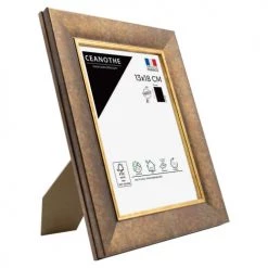 Ceanothe Cadres Et Albums Photos Cadre Photo Filet Doré 13x18 Cm Résine Recyclée -Décoration de porte Soldes cadre photo filet dore 13x18 cm resine recyclee 4