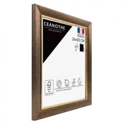 Ceanothe Cadres Et Albums Photos Cadre Photo Filet Doré 24x30 Cm Résine Recyclée -Décoration de porte Soldes cadre photo filet dore 24x30 cm resine recyclee 4