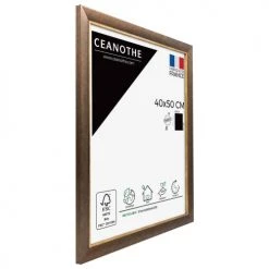 Ceanothe Cadres Et Albums Photos Cadre Photo Filet Doré 40x50 Cm Résine Recyclée -Décoration de porte Soldes cadre photo filet dore 40x50 cm resine recyclee 4