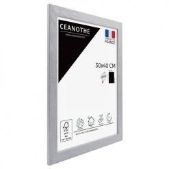 Ceanothe Cadres Et Albums Photos Cadre Photo Gris 30x40 Cm Bois Reconstitué -Décoration de porte Soldes cadre photo gris 30x40 cm bois reconstitue 4