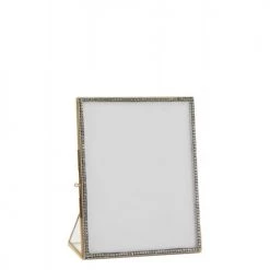 LANADECO Cadres Et Albums Photos Cadre Photo Métal Et Verre Or 20x25,5cm -Décoration de porte Soldes cadre photo metal et verre or 20x25 5cm 2