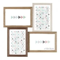 Ceanothe Cadres Et Albums Photos Cadre Photo Multivues 4 Vues Bois Reconstitué 32x32cm